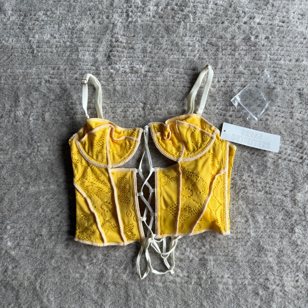 Urban Outfitters Yellow Corset - New with Tags